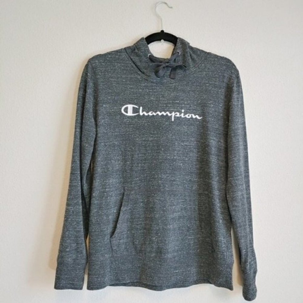 Champion Women's Dark Heather Gray Kangaroo Pockets Hoodie Sz S